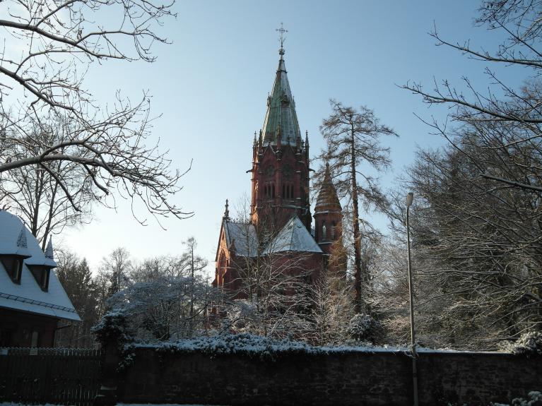 The funerary chapel opposite HaDiKo covered in snow